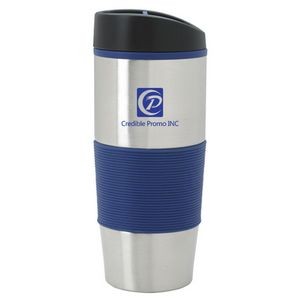 16 Oz Color Grip Double Wall Stainless Steel Tumbler