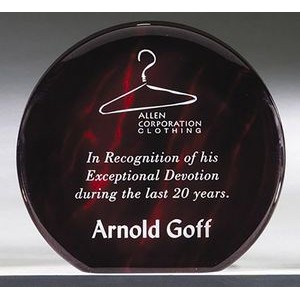 Round Red Marble Award Series, Small (5" Diameter)