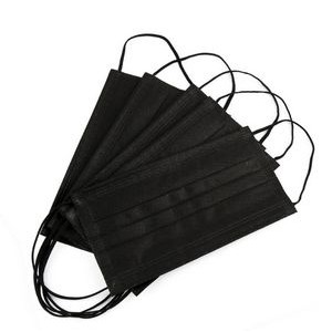 Black Disposable Mask 3 Layer protect from dirt, dust, germs