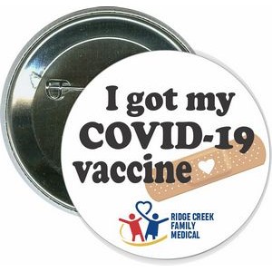 I got my COVID-19 vaccine, Coronavirus - 2 1/4 Inch Round Button