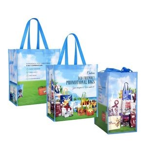 Best-In-Class Full-Color Laminated RPET Recycled Promotional Bag 13"x15"x8"