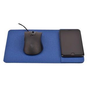 Qi Wireless Charger and Mouse Mat / Pad Textile Fabric - OCEAN PRICE