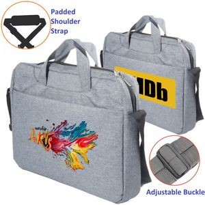 Two Tone Laptop Bag w/ Shoulder Strap Padded Laptop Sleeve