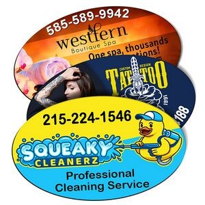 5x3 Oval Outdoor Car Magnets - 30 Mil - 4 Color Process