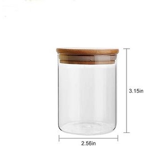 6oz/200ml Glass Jar with Bamboo Lid