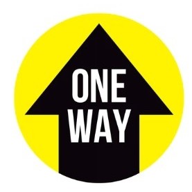 One Way Arrow Floor Decal (10 Pack)