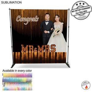 Wedding Photo 8' Backdrop, Media Wall, with Full Color Graphics, Photos, NO SETUP CHARGE