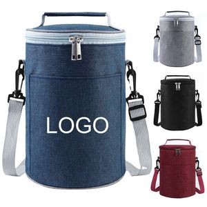 Aluminum Foil Hand-Held Round Insulated Bag