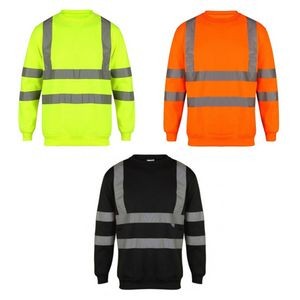 Visipro Reflective Safety Sweatshirt With Bands & Brace - 280g Fleece - Ansi 107-2015 Class 3