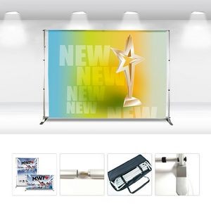 Backdrop Banner Stand w/2-Sided Dye Sublimated Banner (10'x8')