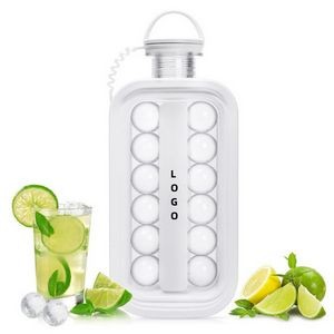 ICE Ball Maker Mould POP Container Water Kettle Bottle 2 in 1 Portable Ice Jug