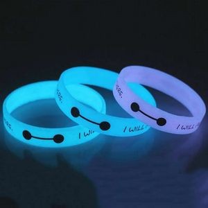 Custom Imprint Glow Silicone Wristbands