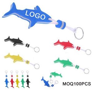 Water Resistant EVA Foam Shark Style Floating Keychain With Great Buoyance