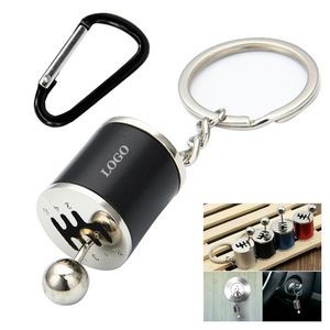 Auto Gear Shifter Model Keychain With Carabiner