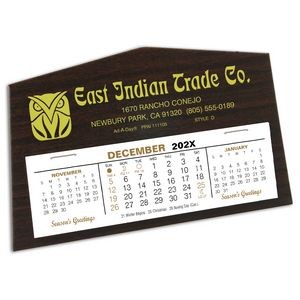 D Sturdi-Stand Desk Calendar, Woodgrain