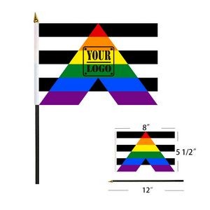 Handheld Straight Ally Flags