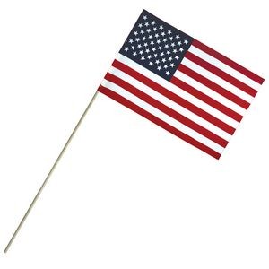 8" x 12" Economy Cotton U.S. Stick Flags on a 24" Dowel