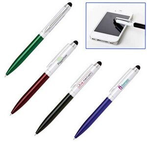 Aluminum Ballpoint Pen W/Soft Touch Stylus Tip