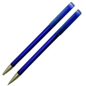 Custom Slim Ballpoint Pen - Satin Blue