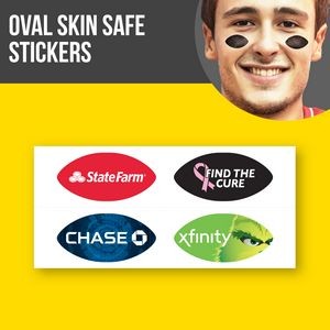 Oval / Football Shaped Skin-Safe Cheek Stickers
