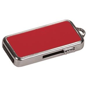 4GB Red Metal USB Flash Drive with Key Chain
