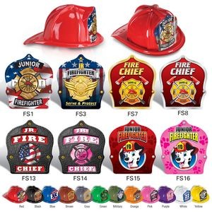 Plastic Fire Hats w/ Stock Paper Shields