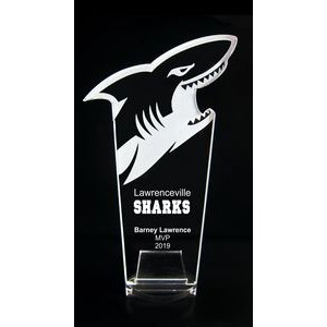 VALUE LINE! Acrylic Engraved Award - 8" Tall - Shark
