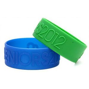 1" Embossed Silicone Wrist band