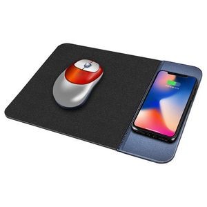 Qi Wireless Charger and Mouse Mat/Pad Micro Fiber and PU - AIR PRICE