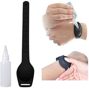 Silicone Wristband Bracelet w/Empty Hand Sanitizer Bottle