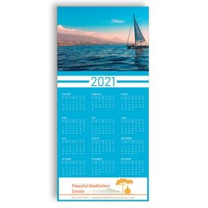 Z-Fold Personalized Greeting Calendar - Sailboat