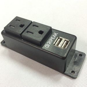 Universal Socket Protector Power Strip W/2 USB Charging Ports
