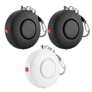 Round Safety Alarm LED Keychain