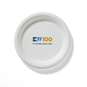 8.75" Compostable Round White Paper Plate