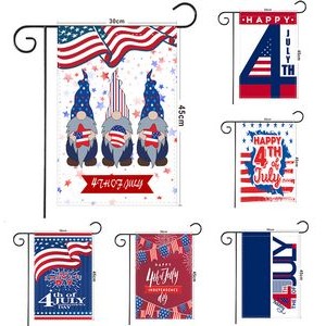 Custom July 4th Garden Flag Fully Printed Double Sided