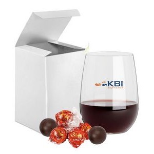 Stemless Wine Glass with Chocolates