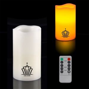 6"x3" Flickering Luxury Faux Candle w/Remote