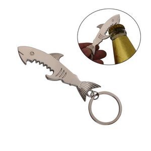 Shark Shaped Bottle Opener Keychain