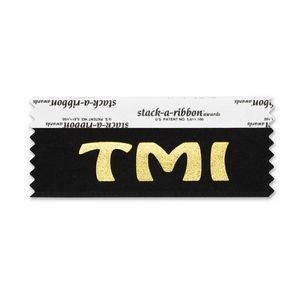 Tmi Stk-A-Rbn Black Ribbon Gold Imprint