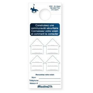 14pt Card Stock Door Hanger with Tear-Off, 4.25" x 11", Full Color