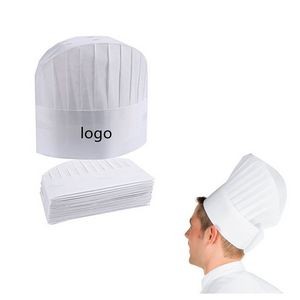 Disposable White Non Woven Chef Tall Hat