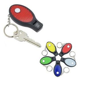 Safety Whistle w/Red LED Light Key Chain