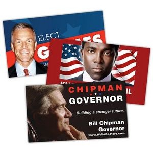 Political Business Card Magnet - 3.5x2 (Square Corners) - 20 mil.