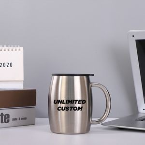 10 Oz Stainless Steel Coffee Mugs Cup with Lids