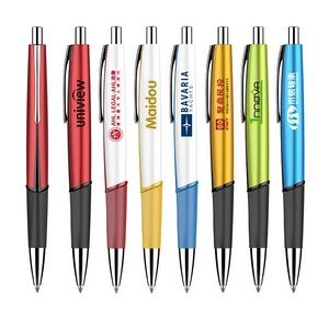 Colorful Twist Ballpoint Pen With Metal Cap