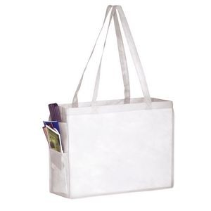 Side Pocket Non-Woven Tote Bag (16"x6"x12")