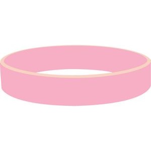1/2" Debossed Silicone Wristband w/Color Fill