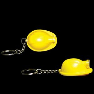 2" Yellow Safety Helmet Flashlight Keychain