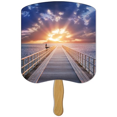 Sunrise Hand Fan Stock Graphic