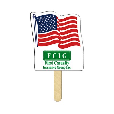 Flag Mini Hand Fans Full Color (1 Side)